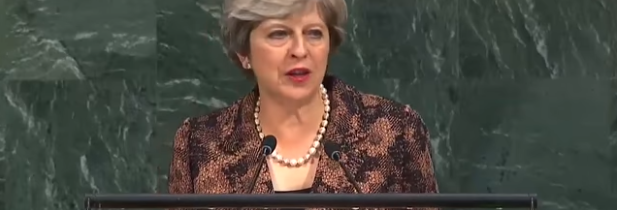 Theresa May speaks out against Trump climate change stance at UN